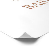 Pampas Gras Baby Shower Ontvangstbord Poster (Hoek)