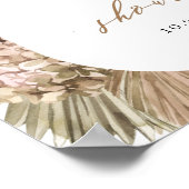 Pampas Gras Baby Shower Welkom Bord Poster (Hoek)