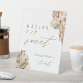 Pampas Gras Babys Zijn Schattig Neem Een Treatjes  Reclamebord Met Voetstuk (Insitu)