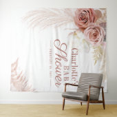 Pampas Gras Beige Baby Shower Fotohut Achtergrond Wandkleed (In Situ (horizontaal))