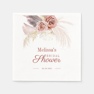 Pampas Gras Beige Bruiloft Bruidsshower Papier Servet