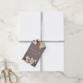 Pampas Gras & Bladeren Aardse Boheemse Bruiloft Cadeaulabel (Met Touw)
