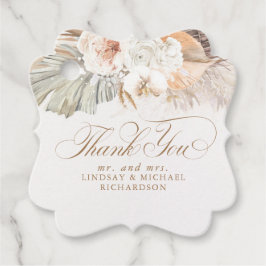 Pampas Gras Bloem Boho Bedankt Bedankjes Labels