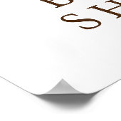 Pampas Gras Bloem Boho Bruidsfeest Verwelkoming Poster (Hoek)