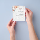 Pampas Gras Bloem Botanisch Terracotta Menu (Hand)