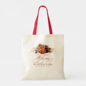 Pampas Gras Bloem Terracotta Boho Bruiloft Tote Bag (Achterkant)