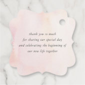 Pampas Gras Bloemige Elegante Trouw Trouw Dank U F Bedankjes Labels (Achterkant)