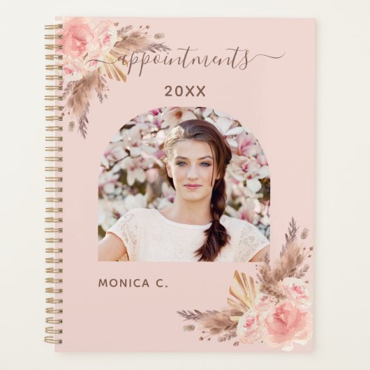 Pampas gras blos roze bloemen foto 2026 planner (Voorkant)