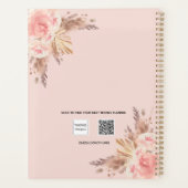 Pampas gras blos roze bloemen foto 2026 planner (Achterkant)