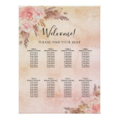 Pampas gras blush roze bloemen zitgrafiek perfect poster (Voorkant)