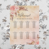 Pampas gras blush roze bloemen zitgrafiek perfect poster