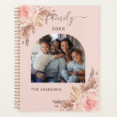 Pampas gras blush roze bloemenfoto 2025 planner (Voorkant)