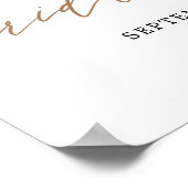 Pampas Gras Boheemse Bruiloft Feestelijke Ontvangs Poster (Hoek)