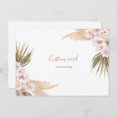 Pampas gras boho aangepaste kaart (Voorkant / Achterkant)