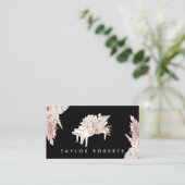 pampas gras boho bloemen piano visitekaartje (Staand voorkant)