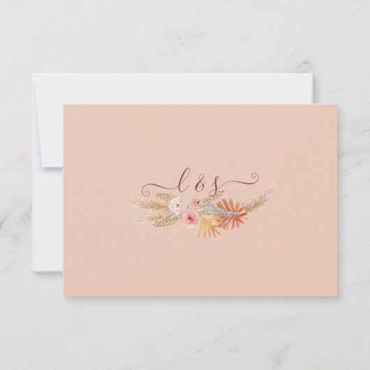 Pampas Gras Boho Blush Bloem Twinkellichten RSVP (Achterkant)