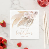 Pampas gras boho bohemian bruiloftsborrel servet (Insitu)