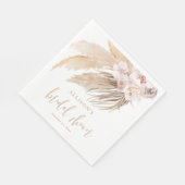 Pampas gras boho bohemian bruiloftsborrel servet (Hoek)