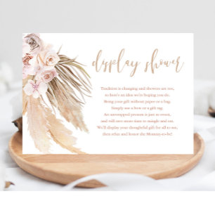 Pampas gras boho bohemian display douche inzetstuk informatiekaartje