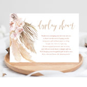 Pampas gras boho bohemian display douche inzetstuk informatiekaartje