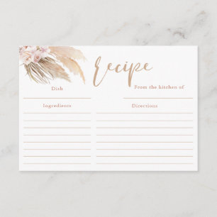 Pampas gras boho bohemien recepten kaart