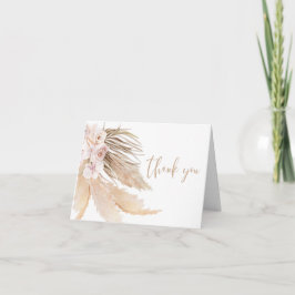 Pampas gras boho bohemien woestijn thema bedankkaart