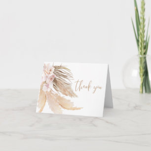 Pampas gras boho bohemien woestijn thema bedankkaart
