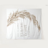 Pampas Gras Boho Bruidsfeest Backdrop  Wandkleed (Voorkant (horizontaal))