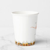 Pampas Gras Boho Bruidsfeest Brunch Papieren Bekers (Rechts)