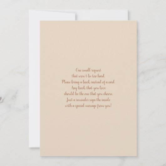 Pampas Gras Boho Chic Baby Shower Kaart (Achterkant)