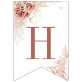 Pampas Gras Boho Chic Terracotta Bruiloft Vlaggetjes (Tweede vlag)