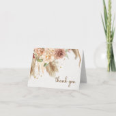 Pampas gras boho dankkaart bedankkaart (Voorkant)