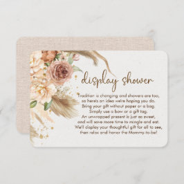 Pampas gras boho display doucheinserts informatiekaartje