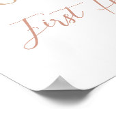 Pampas gras boho first communiqué welkomstteken poster (Hoek)