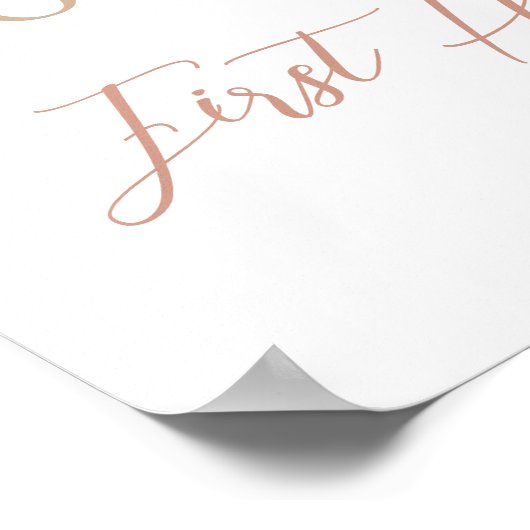 Pampas gras boho first communiqué welkomstteken poster (Hoek)