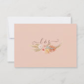 Pampas Gras Boho Roze Bloemenrozen Zwart RSVP (Achterkant)