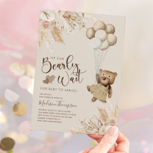Pampas Gras Boho Teddybeer Babyshower