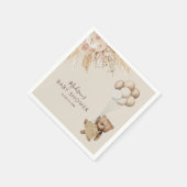 Pampas Gras Boho Teddybeer Babyshower Servet (Hoek)