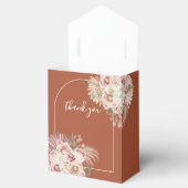 Pampas Gras Boho Terracotta Bruiloft Bedankdoosjes (Geopend)