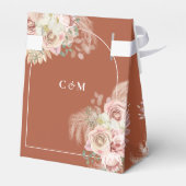 Pampas Gras Boho Terracotta Bruiloft Bedankdoosjes (Achterkant)