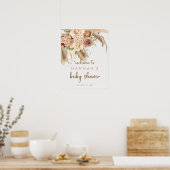 Pampas gras boho woestijn baby shower welkom bord poster (Keuken)