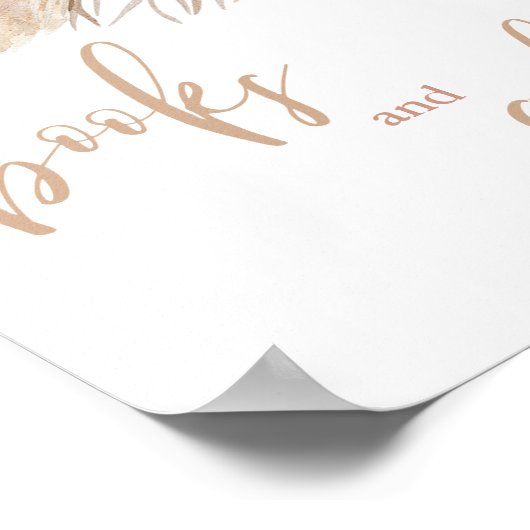 Pampas gras boho woestijnboeken en cadeaubord poster (Hoek)