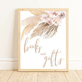 Pampas gras boho woestijnboeken en cadeaubord poster