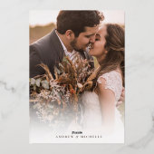 Pampas Gras Boog Terracotta Boho Foto Trouw Sa Folie Uitnodiging (Achterkant)