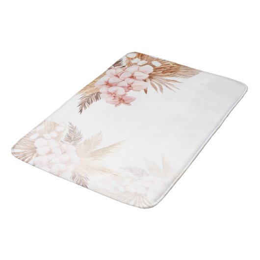 Pampas Gras Bruidsdouche Bloem Botanisch Badmat (Gekanteld)