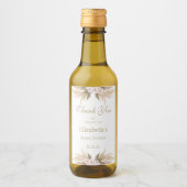 Pampas Gras Bruidsdouche Mini Wijnfles Label Wijn Etiket (Voorkant)