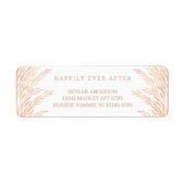 Pampas gras bruiloft neutrale Waterverf stijl Etiket (Voorkant)