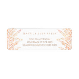 Pampas gras bruiloft neutrale Waterverf stijl Etiket