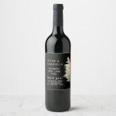 Pampas gras bruiloft wijn fles labels wijn etiket (Voorkant)