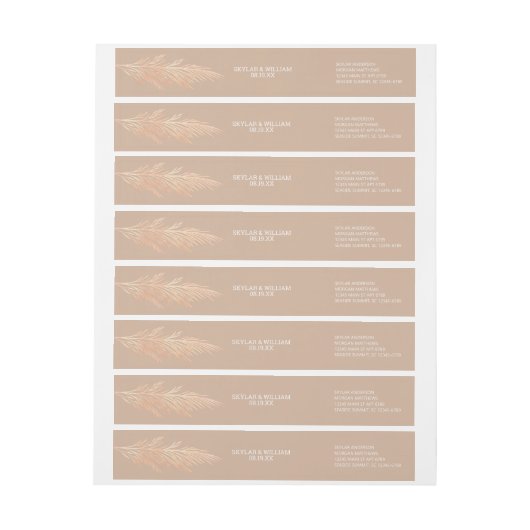 Pampas gras bruiloft zomer neutraal trendy (Vel)